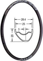 RaceFace obroč AR OFFSET 25 29", 32l - slika 2